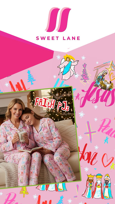 Women: FAITH Soft Sleepwear Long Sleeve + Pants