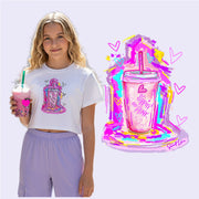Sippin on Pink Custom Art Tee