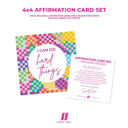 Affirmation Card Set - 4x4 cards - sold as a pack of 3 - $11 a unit