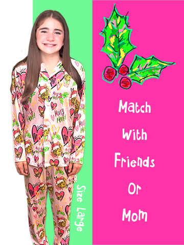 Kids: Soft Sleepwear Long Sleeve + Pants Black and Gold